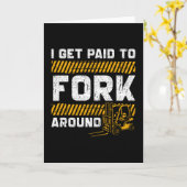 Vorkheftruckchauffeur cadeau kaart (Gele Bloem)