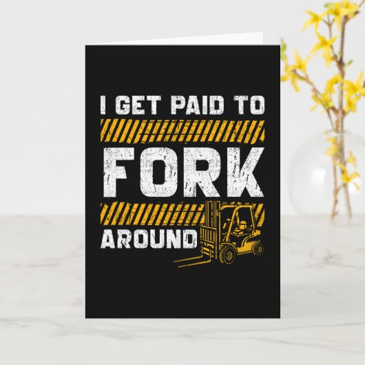 Vorkheftruckchauffeur cadeau kaart (Gele Bloem)