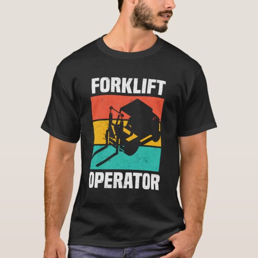 Vorkheftruckchauffeur plezier instructie grappige t-shirt (Voorkant)