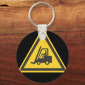 Vorkheftruckchauffeur vuurvaste huiswaarschuwing sleutelhanger (Voorkant)