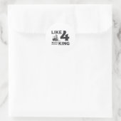vorkhefwerker als 4 met King Driver Gift Ronde Sticker (Tas)