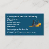 vorkhefwerktuigen en apparatuur voor het hanteren visitekaartje (Voorkant)