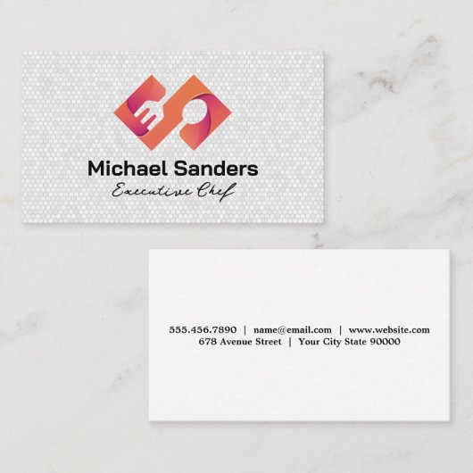 vorklepel | Restaurant Logo | chef Visitekaartje (Voorkant / Achterkant)