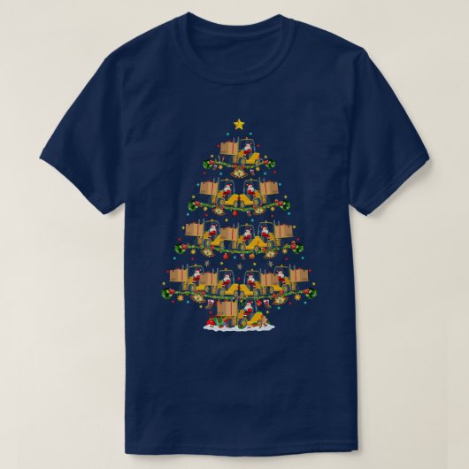 vorklift Lover Xmas Matching Santa Forklift Christ T-shirt (Design voorkant)