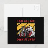 Vorklift operator Ik doe al mijn eigen stunts driv Briefkaart (Voorkant / Achterkant)