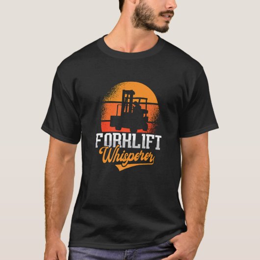 Vorklift Whisperer Driver Warehouse Truck Forklift T-shirt (Voorkant)