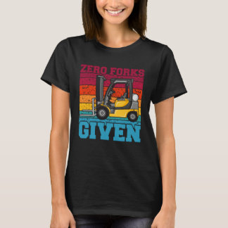 Vorkloze vorkheftruck magazijn logistiek t-shirt