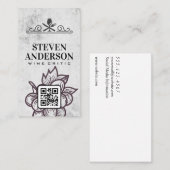 vorkmes van wijnglas visitekaartje (Voorkant / Achterkant)