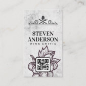 vorkmes van wijnglas visitekaartje (Voorkant)