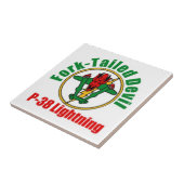 Vorkstaartduivel P-38 Tegeltje (Zijkant)