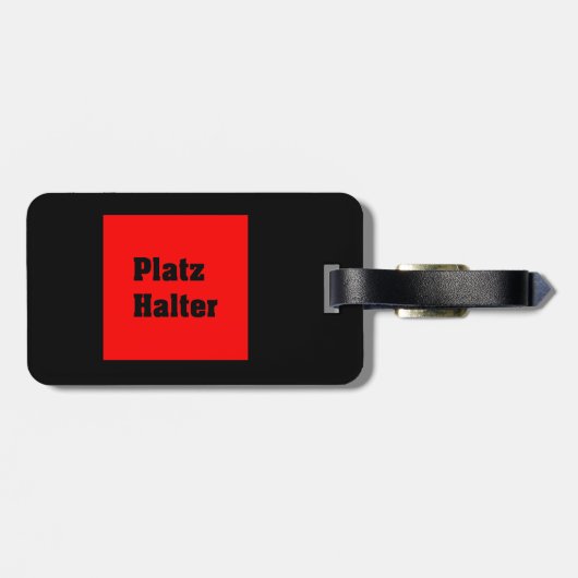 Vorlage Bagagelabel (Achterkant horizontaal)