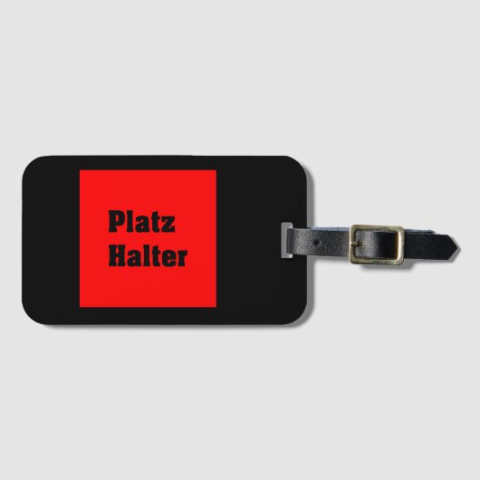 Vorlage Bagagelabel (Voorkant (horizontaal))