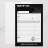 Vorm - Bedrijfs Citaat of Factuur (Voorkant / Achterkant)