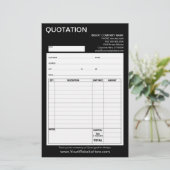 Vorm - Bedrijfs Citaat of Factuur (Staand voorkant)