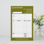 Vorm - Bedrijfs Citaat of Factuur (Staand voorkant)