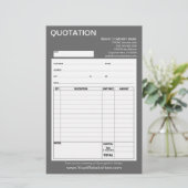 Vorm - Bedrijfs Citaat of Factuur (Staand voorkant)