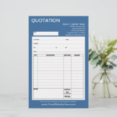 Vorm - Bedrijfs Citaat of Factuur (Staand voorkant)