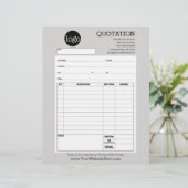 Vorm - Bedrijfs Citaat of Factuur (Staand voorkant)