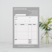 Vorm - Bedrijfs Citaat of Factuur - Licht Grijs (Staand voorkant)