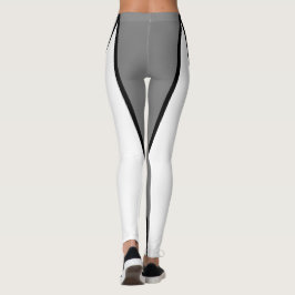 Vorm en curven Tri Color, White, Grey, Black Leggings