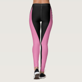Vorm en curven Twee kleuren zwart en roze Leggings