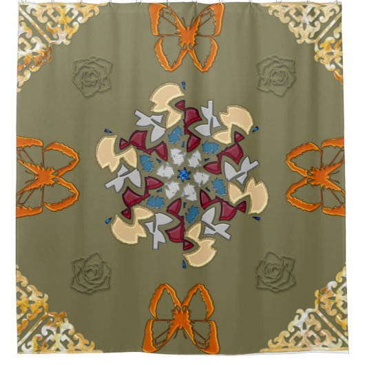 Vorm en kleur douchegordijn (Voorkant)