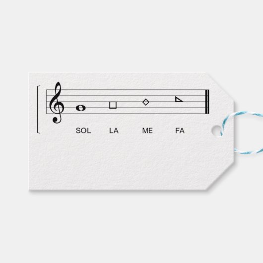 Vorm notities FA SOL LA ME 10 Cadeaulabel (Voorkant (Horizontaal))