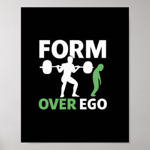 Vorm Over Ego Gym Gewichtheffen Bodybuilding Desig Poster