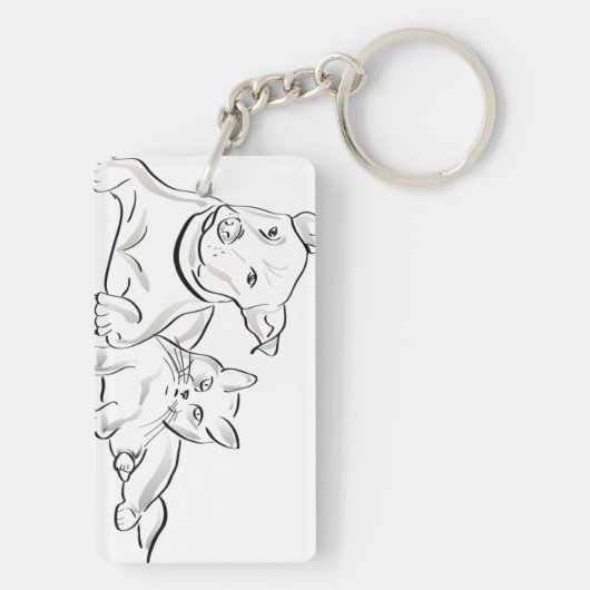 Vorm: Rechthoek (dubbelzijdig) Sleutelhanger (achterkant)