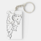 Vorm: Rechthoek (dubbelzijdig) Sleutelhanger (achterkant)