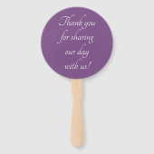 Vorm: Ronde Hand Ventilator "Lavendel Bloem" Handwaaier (Achterkant)