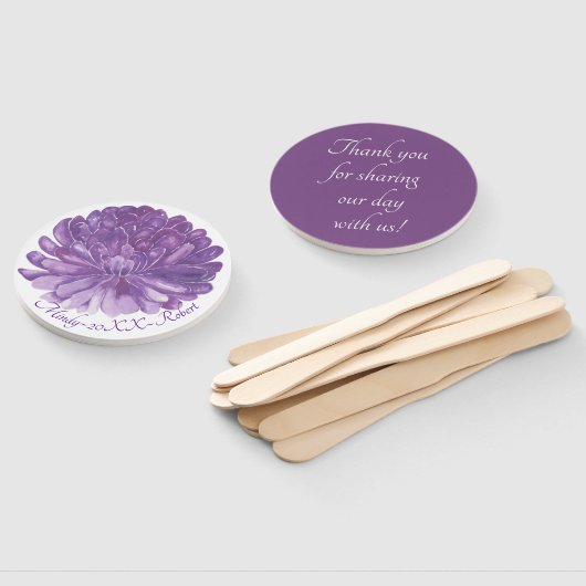 Vorm: Ronde Hand Ventilator "Lavendel Bloem" Handwaaier (Niet-gemonteerd)