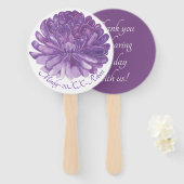 Vorm: Ronde Hand Ventilator "Lavendel Bloem" Handwaaier (Voorkant en achterkant)