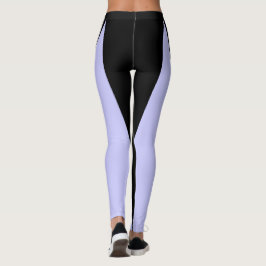 Vorm & Rondingen Twee Kleuren, Zwart & Periwinkle Leggings
