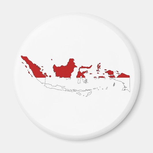 Vorm silhouet van de landenkaart van Indonesië Magneet (Voorkant)