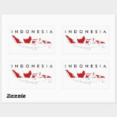 Vorm silhouet van de landenkaart van Indonesië Rechthoekige Sticker (Vel)