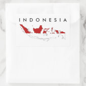 Vorm silhouet van de landenkaart van Indonesië Rechthoekige Sticker (Tas)