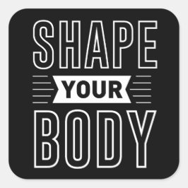 VORM UW LICHAAM VIERKANTE STICKER