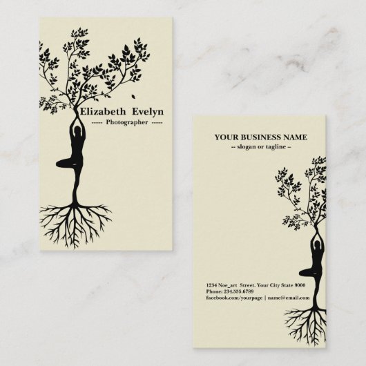 vorm van de boom 23 visitekaartje (Voorkant / Achterkant)