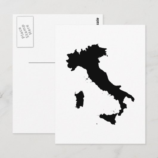 Vorm van Italië Briefkaart (Voorkant / Achterkant)