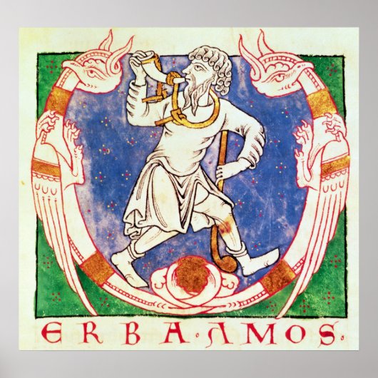 Vorm van twee scharnierende wezens met verweven poster (Voorkant)