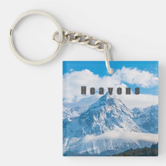 Vorm Vierkant Heavens Sky Afbeelding en tekst Acry Sleutelhanger (voorkant)