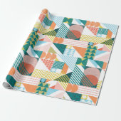 Vorm Wereld Patroon Cadeaupapier (Uitgerold)