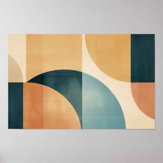 Vormen buigen met ruimte voor tekst poster (Voorkant)