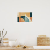 Vormen buigen met ruimte voor tekst poster (Keuken)