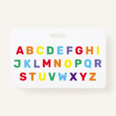 Vormen en alfabet badge (Achterkant)