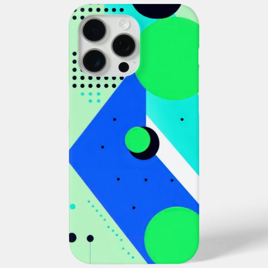 Vormen en cirkels in groen en blauw Case-Mate iPhone case (Achterkant)