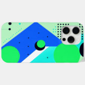 Vormen en cirkels in groen en blauw Case-Mate iPhone case (Achterkant (horizontaal))