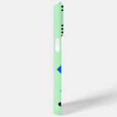 Vormen en cirkels in groen en blauw Case-Mate iPhone case (Achterkant / Rechts)