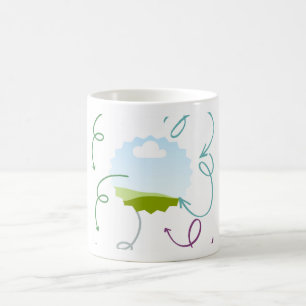 Vormen en Grafisch gekleurde Koffie Mok